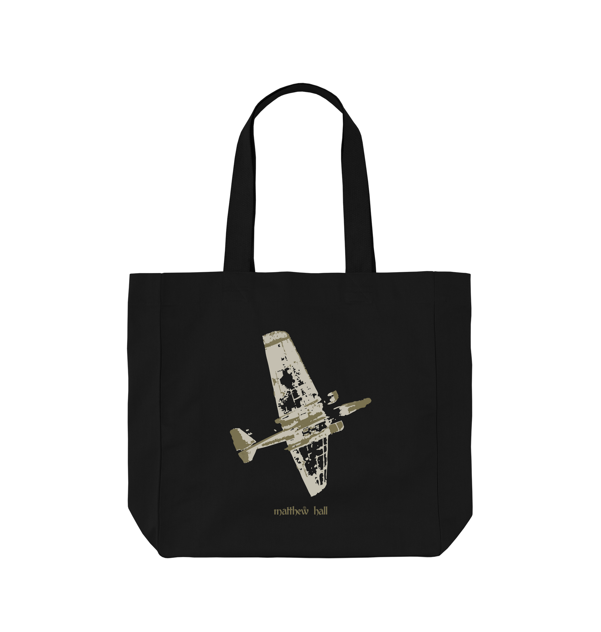 Black Printed Bag Front