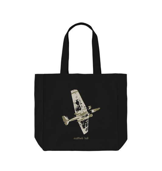 Black Printed Bag Front